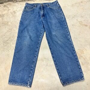 Vintage Denim‎ Jeans Sz 36x29 Blue Straight Leg High Rise Cotton Blend LL BEAN